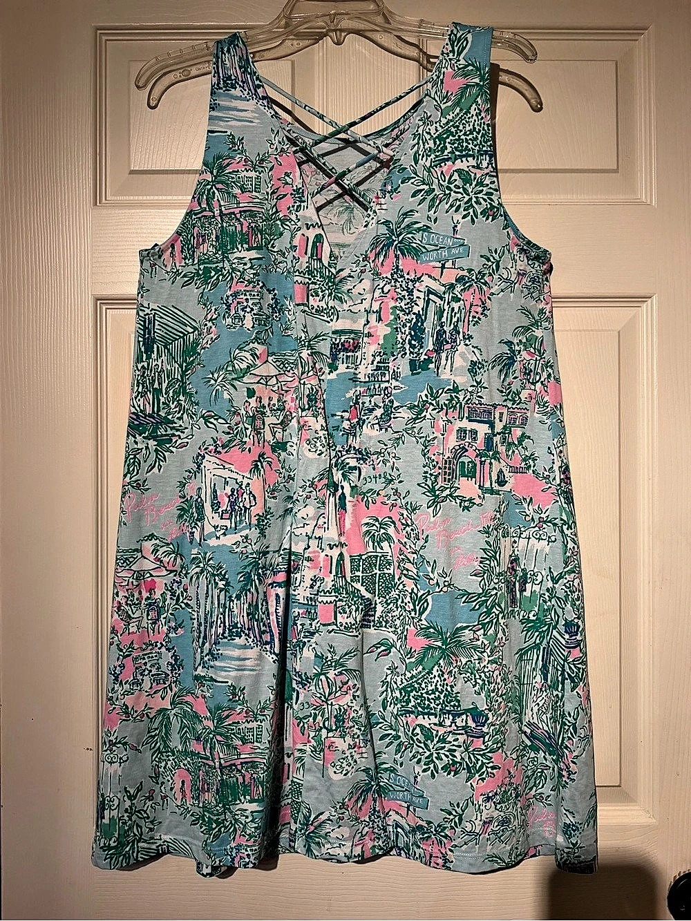 Lilly Pulitzer Kristen Swing Dress Floral Mini Pink & Green